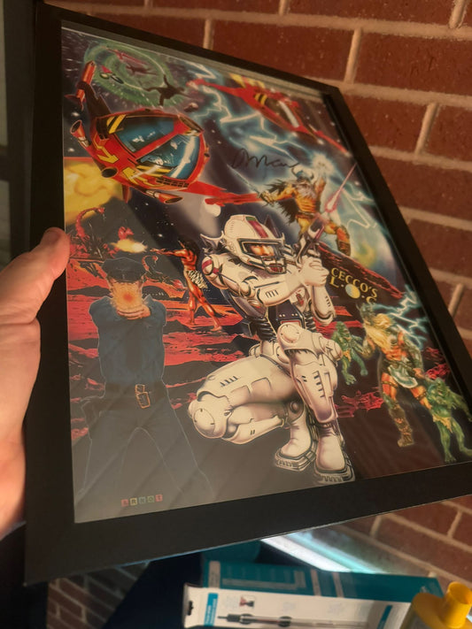 A3 Framed signed print - Games by Raffaele Cecco - signed by Raffaele Cecco - Fusion Retro Books